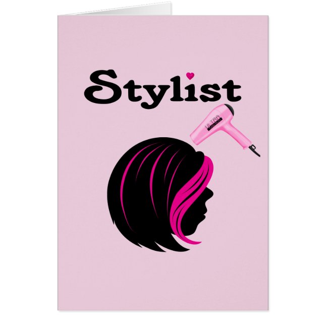 Cartão Stylist para o cabelo (Frente)