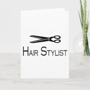 Cartão Stylist para o cabelo (tesoura)