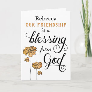 Cartão Sua Amizade é uma Bênção de Deus