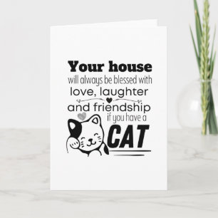 Cartão Sua casa será sempre abençoada com amor,