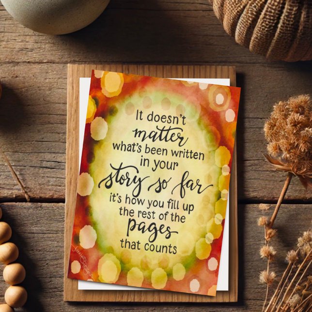 Cartão Sua citação de história: Bonito graduação em Abstr (Criador carregado)