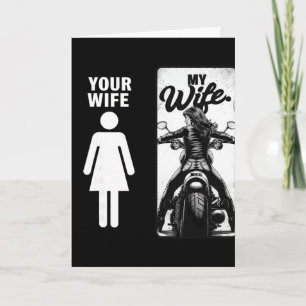 Cartão Sua Esposa É Simples Minha Esposa Motoqueira Espos