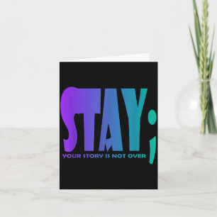 Cartão Sua História Não Terminou Mantenha a Consciência d