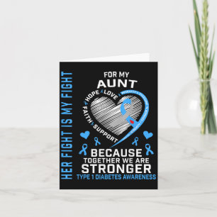 Cartão Sua Luta É Minha Luta Tia Camisa Diabetes Tipo 1 G