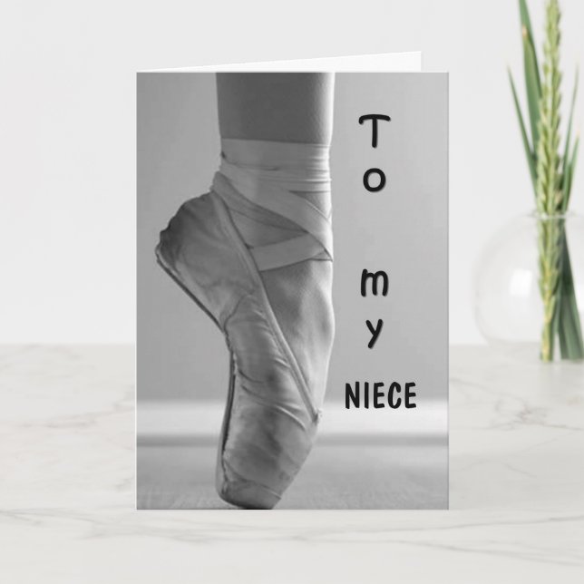 CARTÃO "SUA NÉCIA" UM BALLARINA - DESEJO-A FELIZ ANIVERSÁ (Frente)