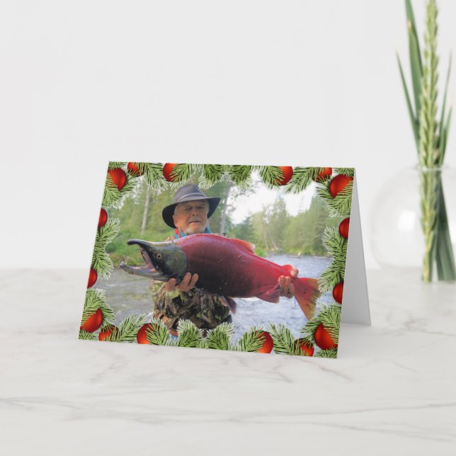 Cartão Sua Própria Fotografia Pescada Personalizada (Frente)