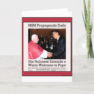 Cartão Sua santidade encontra o papa