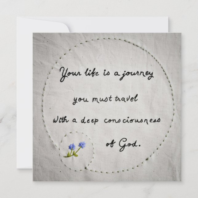 Cartão Sua vida é uma jornada (Frente)