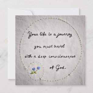 Cartão Sua vida é uma jornada