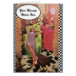 Cartão Suas palavras com o Lounger super da modificação