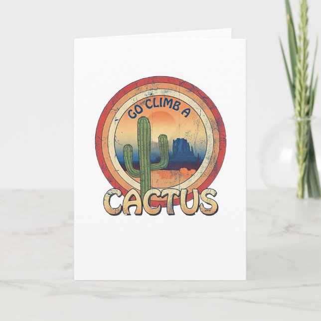 Cartão Suba um Cactus (Frente)