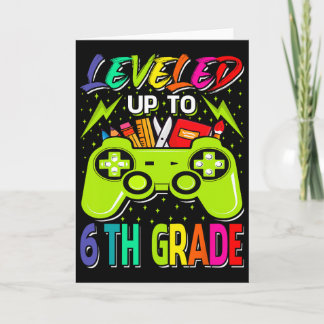 Cartão Subiu Para o 6º Ano Gamer Byck To School Primeiro