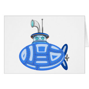 Cartão Submarino azul