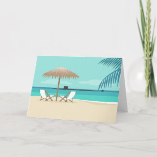 Cartão Submarino de Nota de Dia da Praia