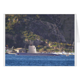 Cartão Submarino que pôr ao mar