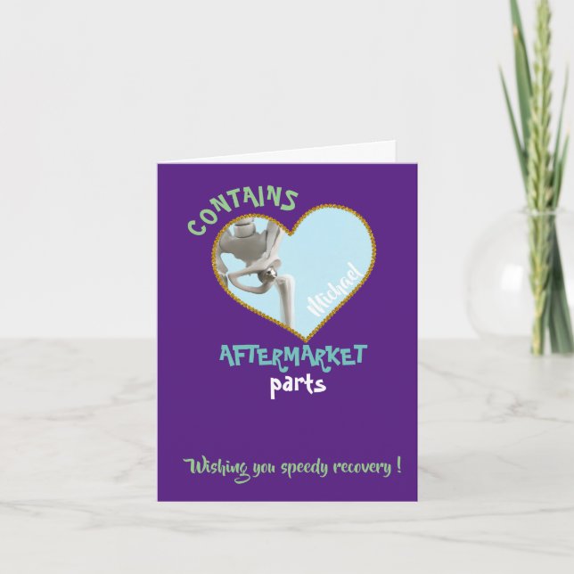 Cartão substituição do quadril engraçado presente de ciru (Frente)