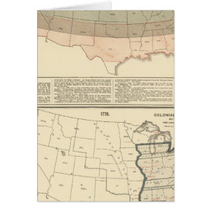 Cartão Subvenções originais de 1776 área estabelecida