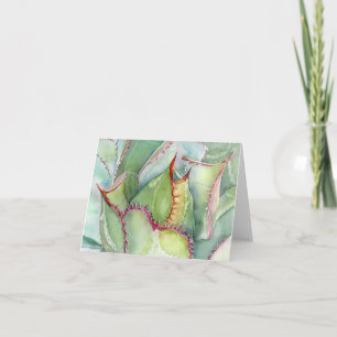 Cartão Succulent Agave shawii greeting card