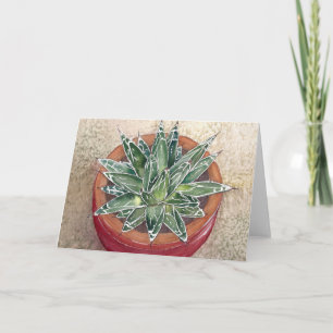 Cartão Succulent Agave victoriae-reginae Greeting Card