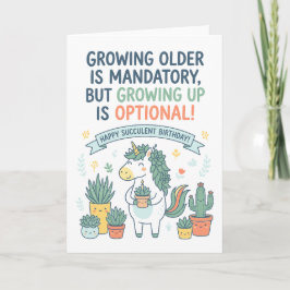 Cartão Succulent and Plant Lover Happy Birthday