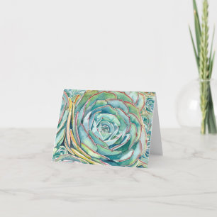 Cartão Succulent Echeveria imbricata greeting card