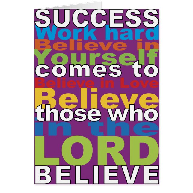 Cartão Sucesso brilhante (Frente)