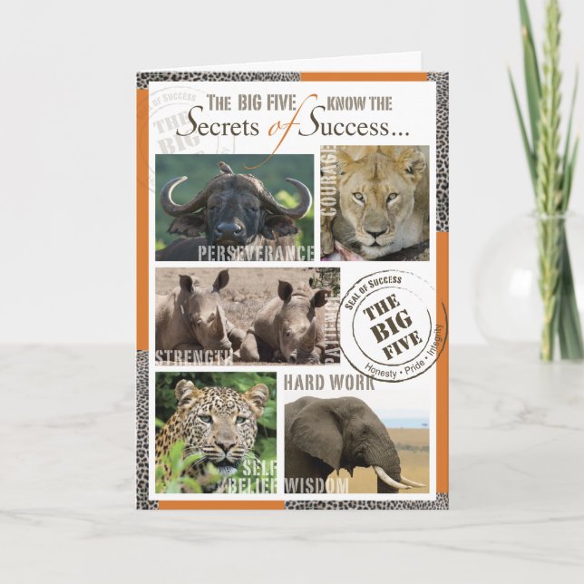 Cartão Sucesso cinco grande (Frente)