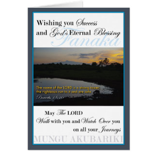 Cartão Sucesso do nascer do sol do Monte Quénia