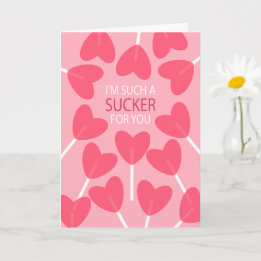 Cartão Sucker para você - Placa de Dia de os namorados