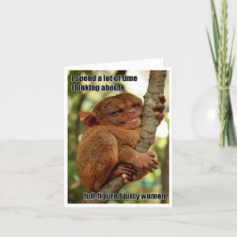 Cartão suculento de Tarsier das mulheres