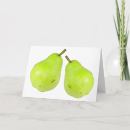 Cartão Suculento Verde Pera Fresco E Suave