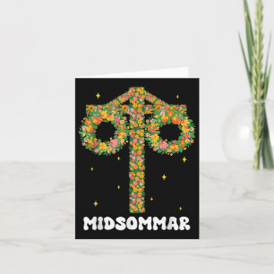 Cartão Suecia MidSummer Solstile Maypole Midsommar