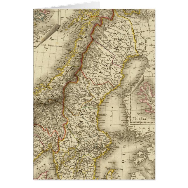 Cartão Suecia, Noruega, Dinamarca (Frente)