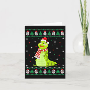 Cartão Suéter De Natal Feio Da Família Animal