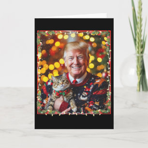 Cartão Suéter engraçado de Natal de Trump para amantes de