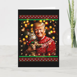 Cartão Suéter engraçado de Natal de Trump para amantes de