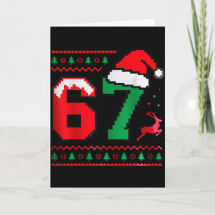Cartão Suéter Feio de Natal 67 Design Número 67