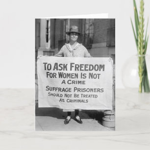 Cartão Suffragette para Alice Paul, 1917