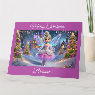 Cartão Sugar Plum Fairy Princess (Cabelo loiro)