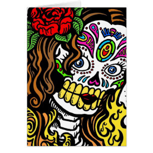 Cartão Sugar Skull Girl