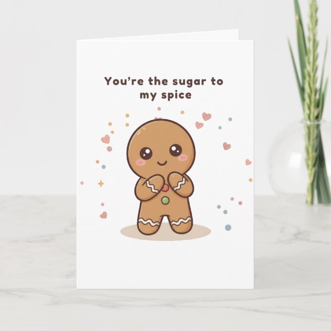 Cartão Sugar to My Spice Puchi Dōshi Gingerbread Card (Frente)