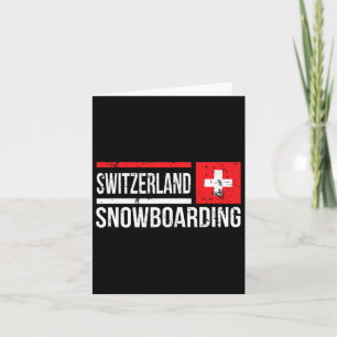 Cartão Suiça Snowboard Swiss Flag Race Halfpipe