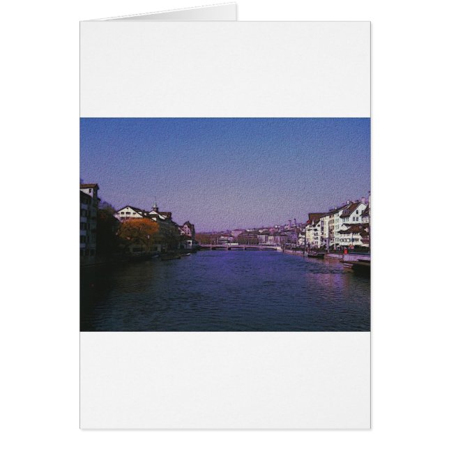 Cartão Suiça Zurique Arte Digital. (Frente)