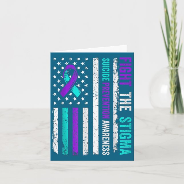 Cartão Suicide Prevention Suprt Fight Stigma Suicide Awar (Frente)