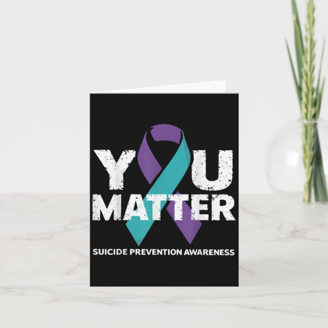 Cartão Suicides Prevention Shirts Suicide Awareness  (Frente)