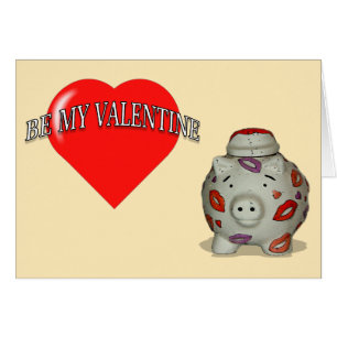 Cartão Suíno Lipstick Adorável