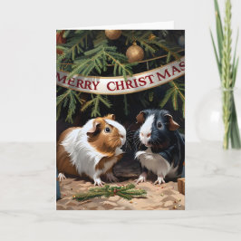 Cartão Suínos-guineenses e Natal