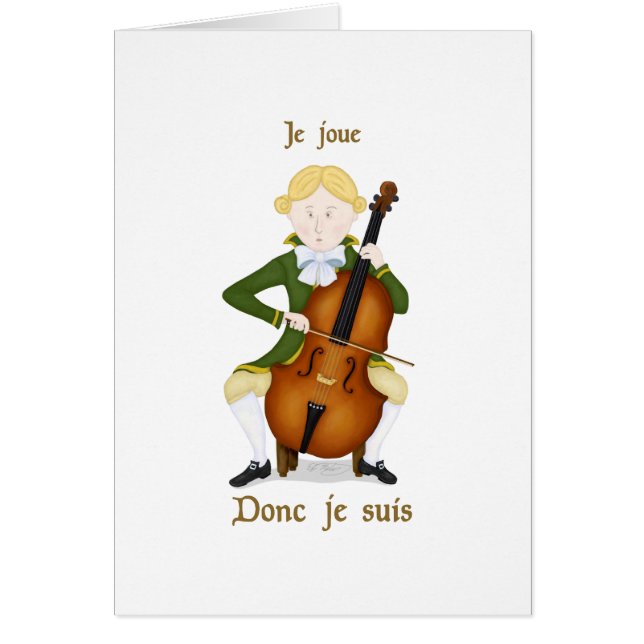 Cartão Suis do je do donc do joue de Je (Frente)