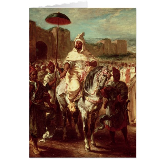 Cartão Sultão de Abd AR-Rahman de Marrocos (Frente)