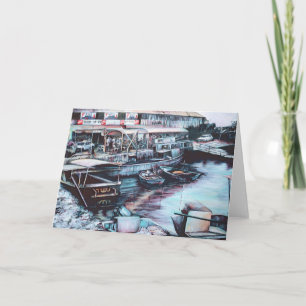 Cartão Sultry Prelude para o crepúsculo, Jaffe, Israel - 